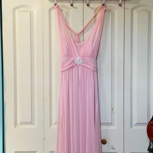DFI Los Angeles Pink Cinderella Dress Large with Rhinestone Under Breast SL LG